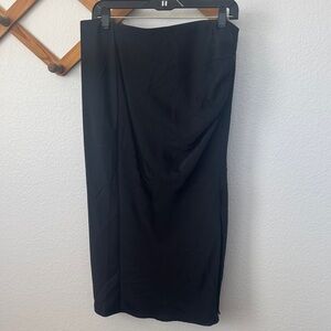 a new day black satin skirt